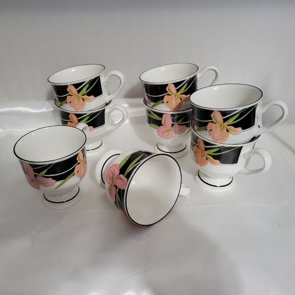 Sango Allure - Set of 8 Footed Coffee Cups - Excellent Condition - Picture 6 of 11